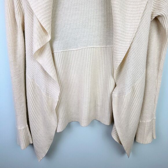 Isda & Co 100% Cashmere Open Front Cardigan Sweater Cream Long Sleeve Classic S - Picture 3 of 13